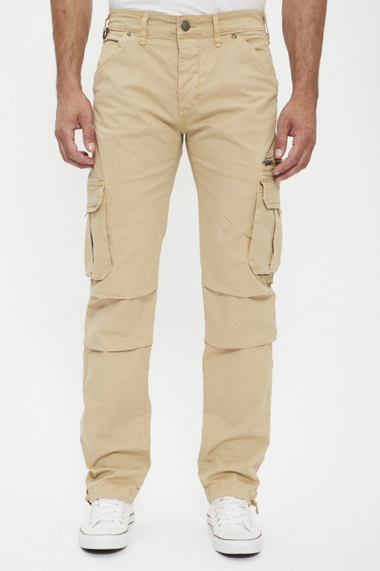 Pantalon cargo beige