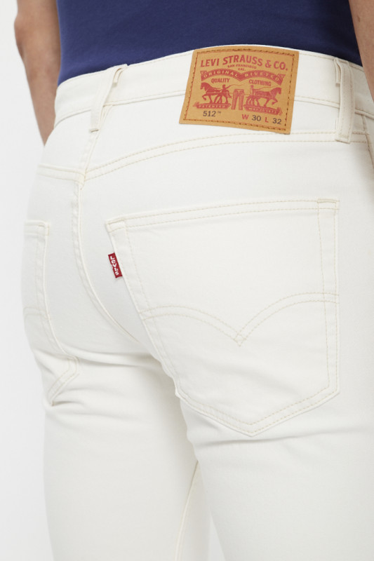 Jeans 512 slim taper blanc homme