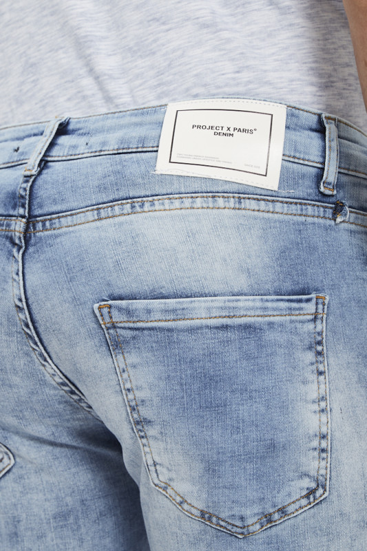 Jeans déchiré regular bleu délavé project X paris