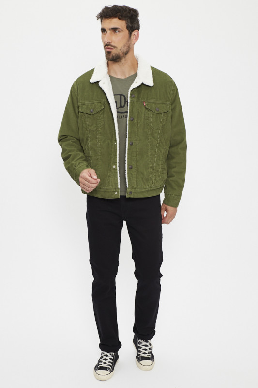 Veste type 3 sherpa trucker pour homme