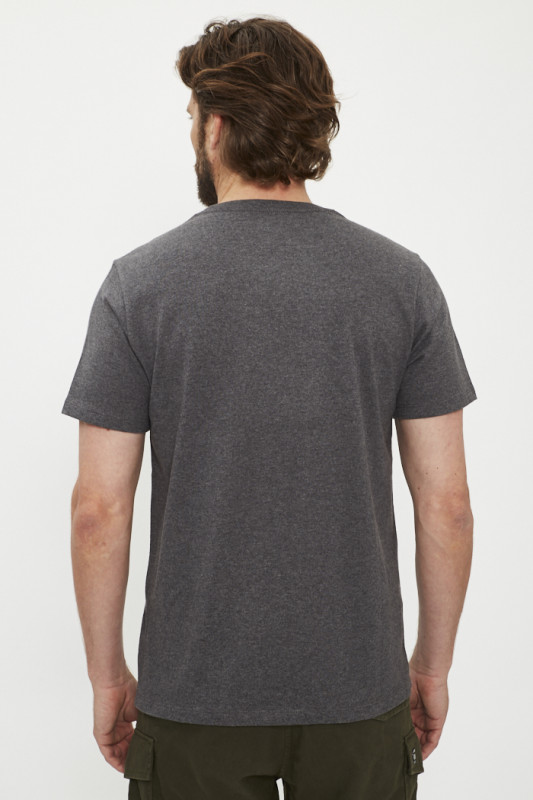 T-shirt regular fit gris chiné