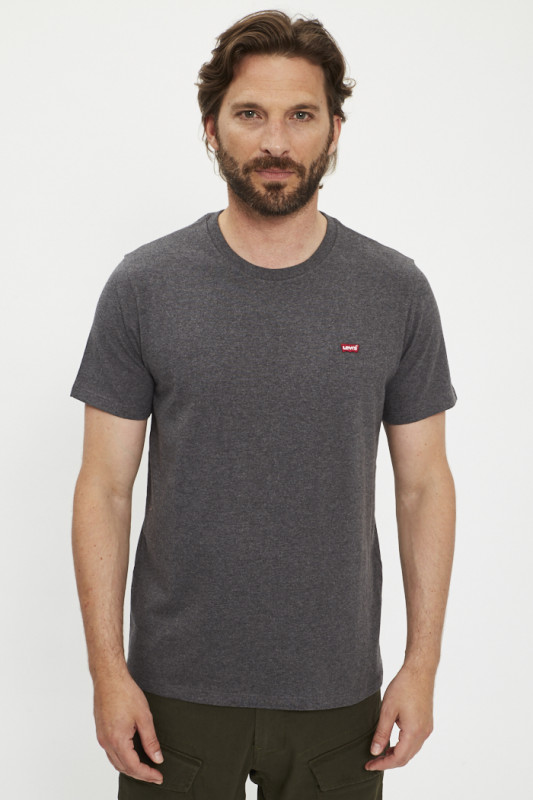 T-shirt regular fit gris chiné homme