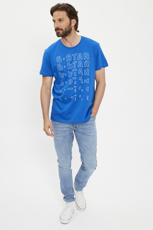 T-shirt Gradient Graphic bleu g-star en coton