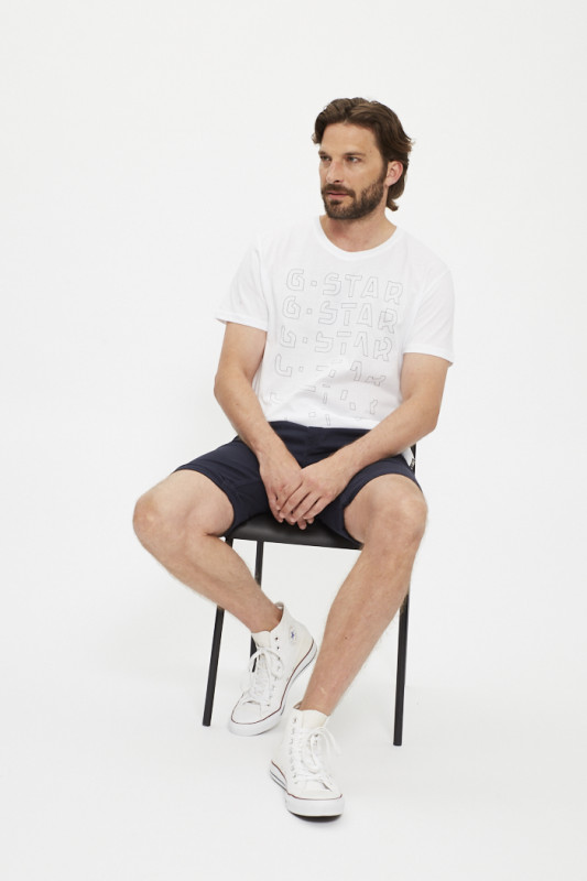 T-shirt blanc Gradient Graphic G-Star en coton