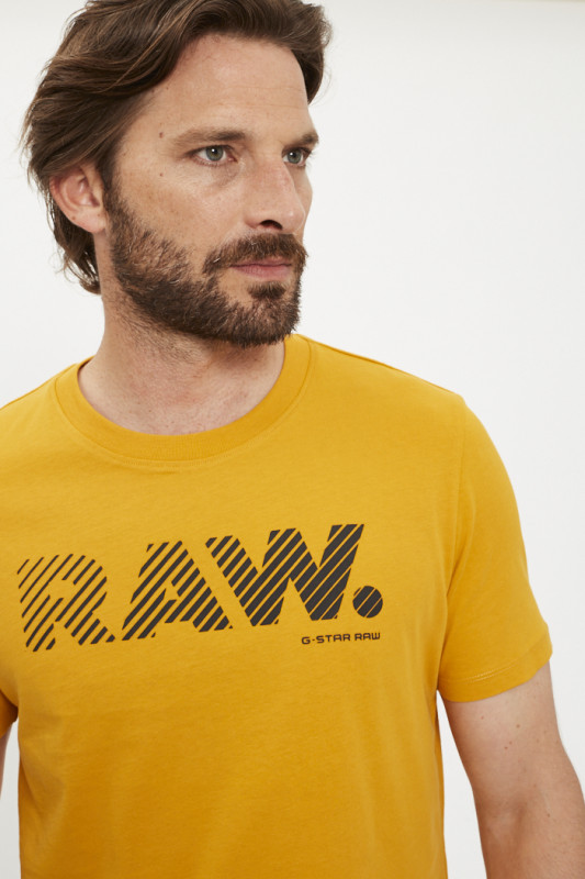 T-shirt 3d logo RAW jaune G-star