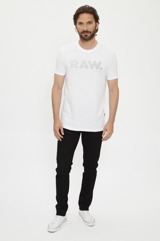 T-shirt 3D logo RAW blanc homme G-Star