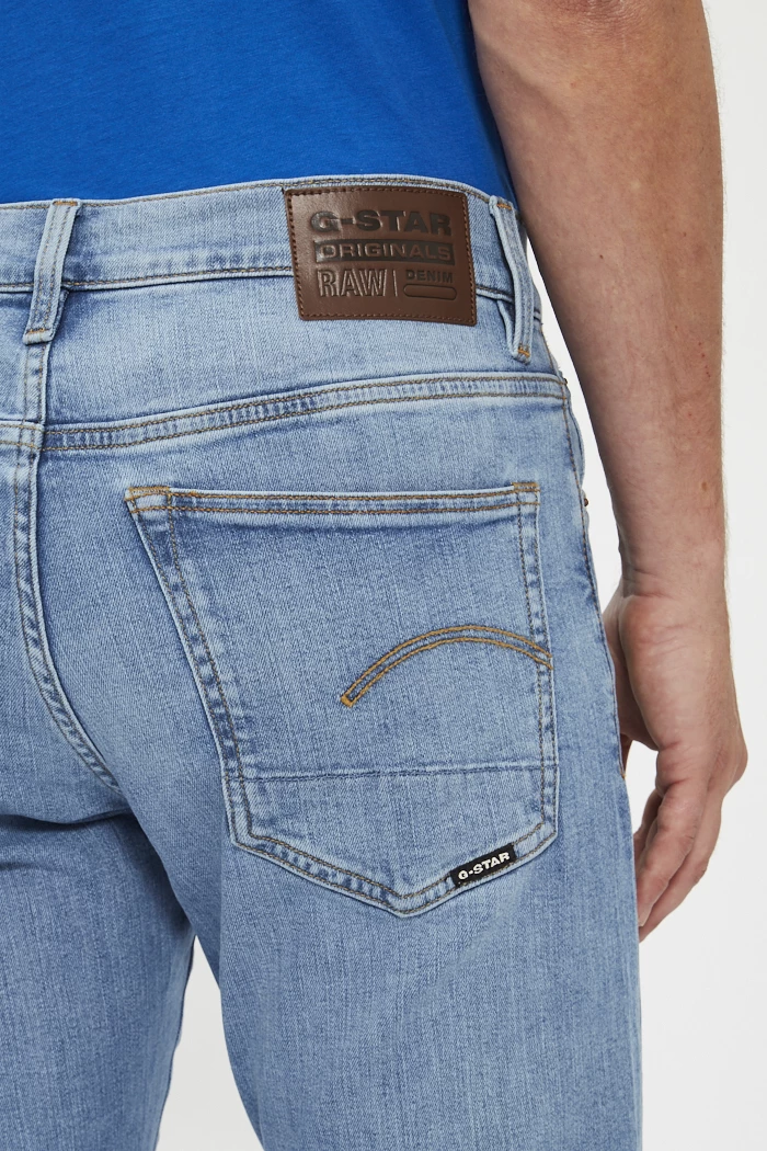 Jean Homme G-Star Comwood - Taille 27/34 - Bleu Clair Délavé - Coupe Longue