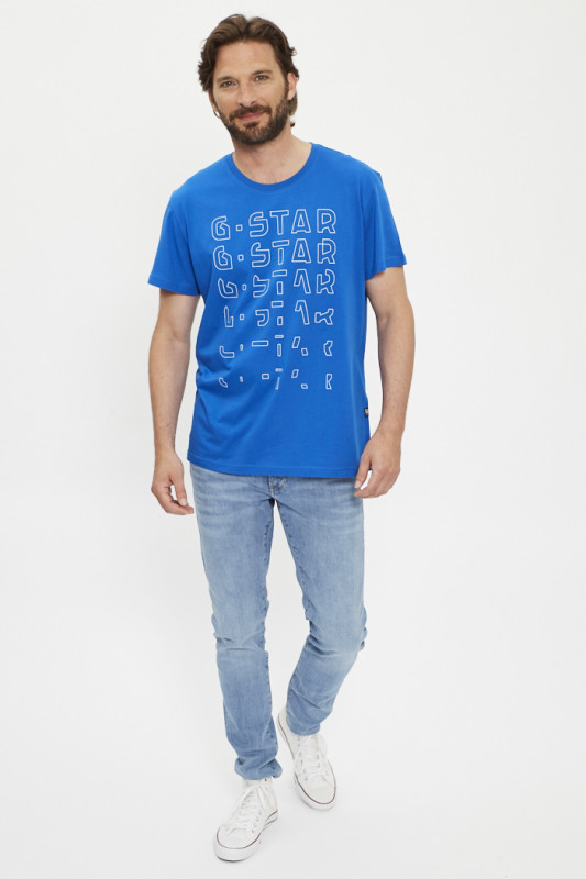 Jeans 3301 slim bleu délavé