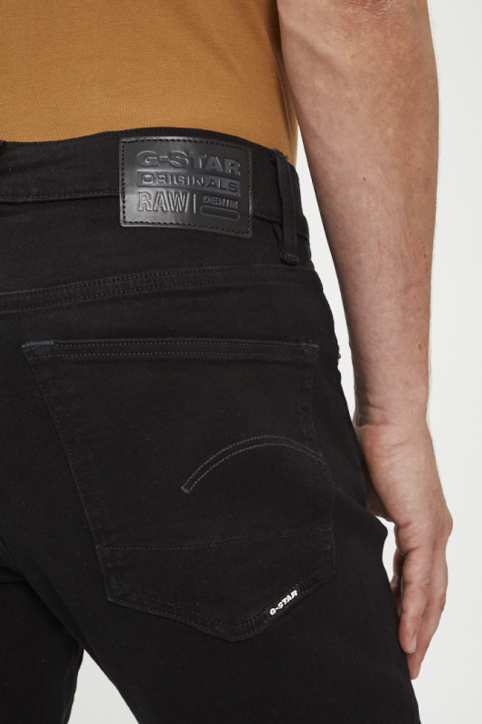 Jeans 3301 slim noir homme