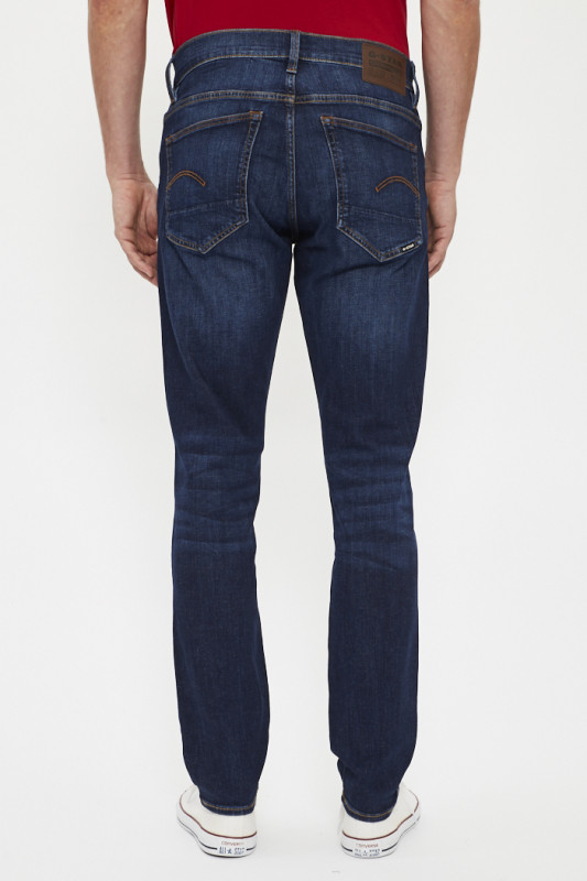 Jeans 3301 slim dark aged g-star en coton et élasthanne