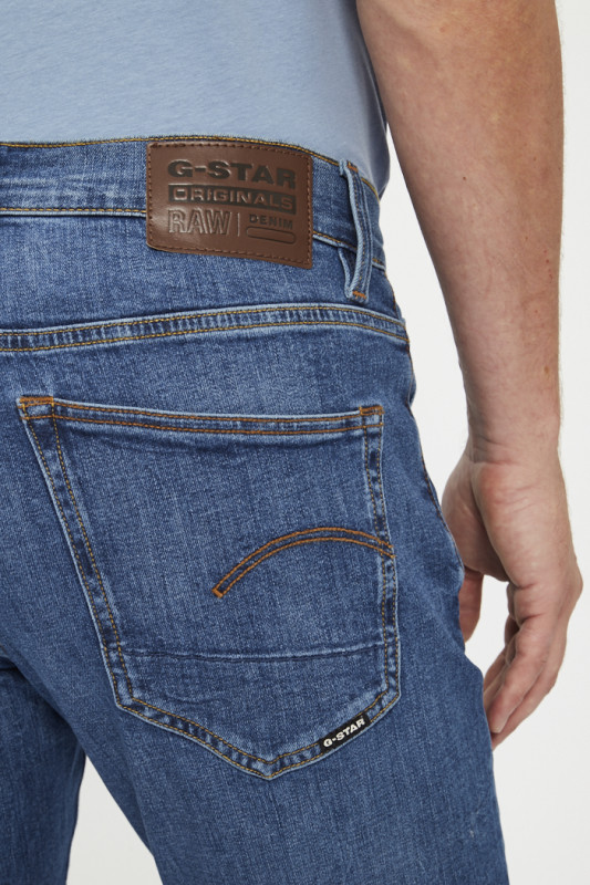 jeans 3301 slim bleu moyen G-Star en coton mélangé