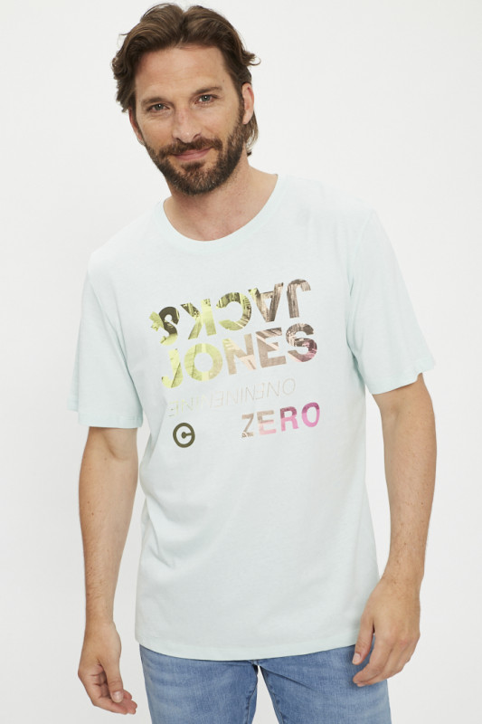 T-shirt graphique vert d'eau homme