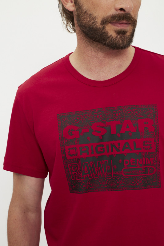 T-shirt graphique Bandana rouge homme