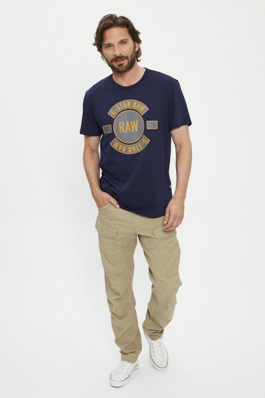 T-shirt Badge Artwork bleu marine homme G-Star