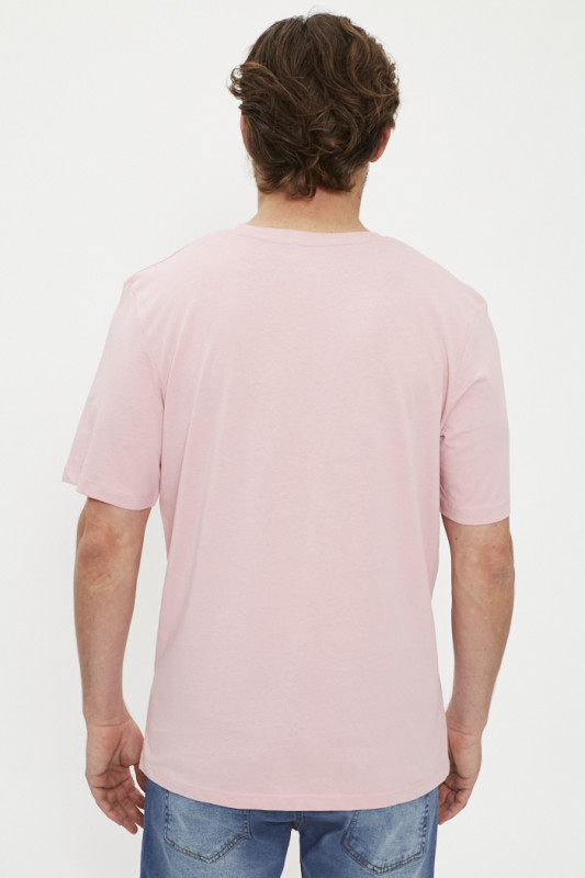 T-shirt rose Authentic jack & jones en coton