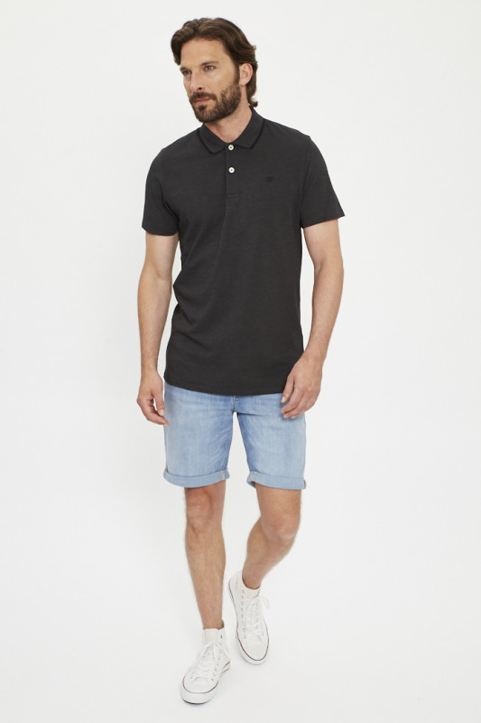 Polo anthracite effet chiné jack & jones