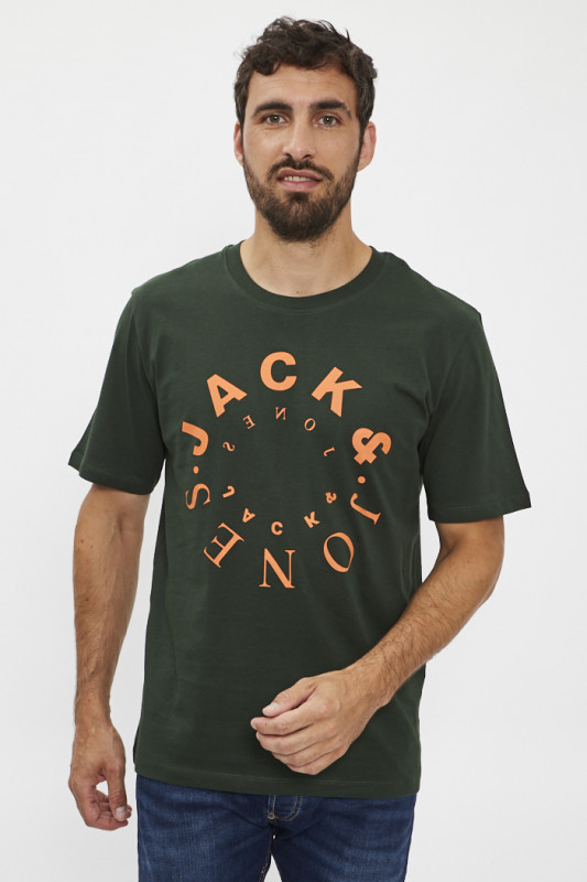 T-shirt vert floqué