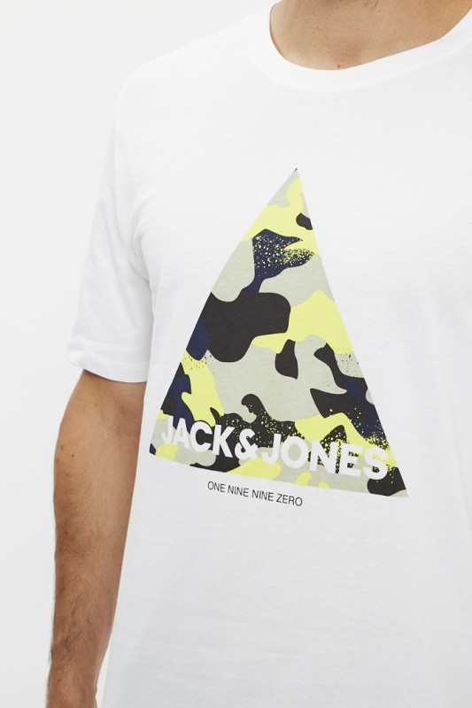T-shirt camo blanc