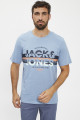 T-shirt dry logo bleu