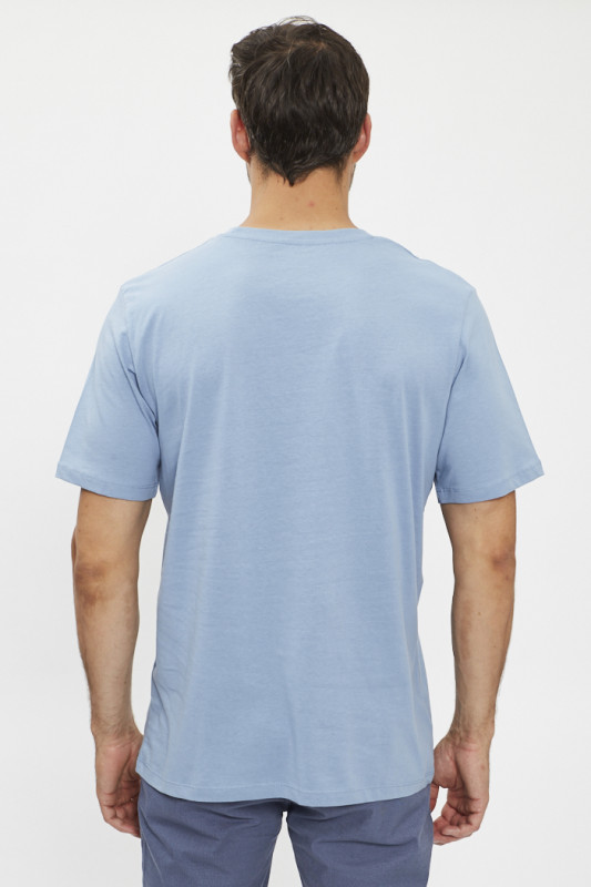 T-shirt bleu logotypé