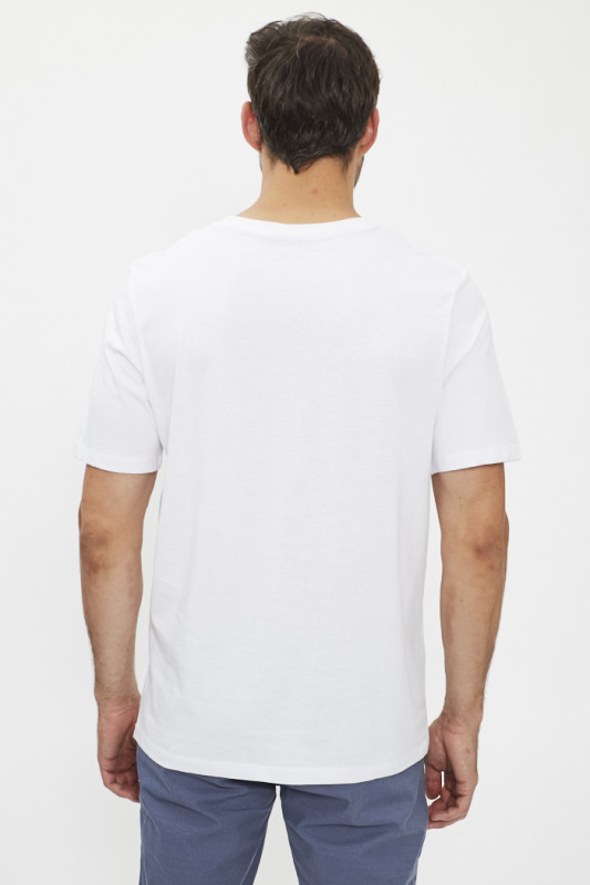 T-shirt blanc floqué Jack & Jones