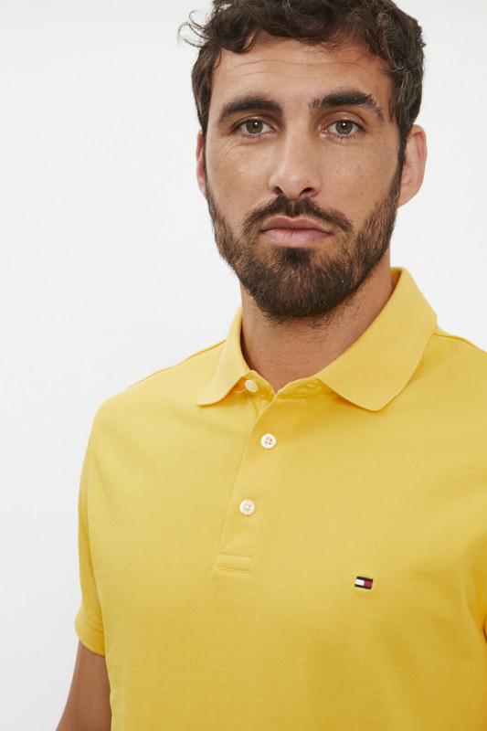 Polo jaune coton piqué Tommy Hilfiger