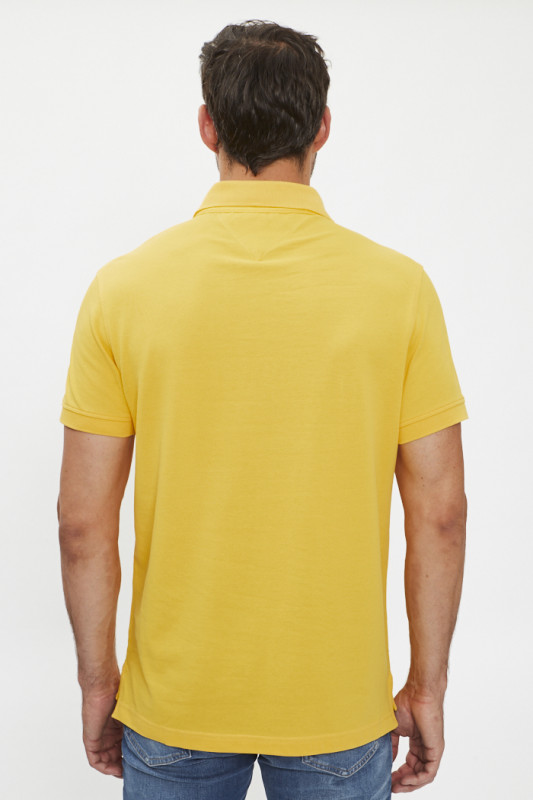 Polo jaune coton piqué Tommy Hilfiger