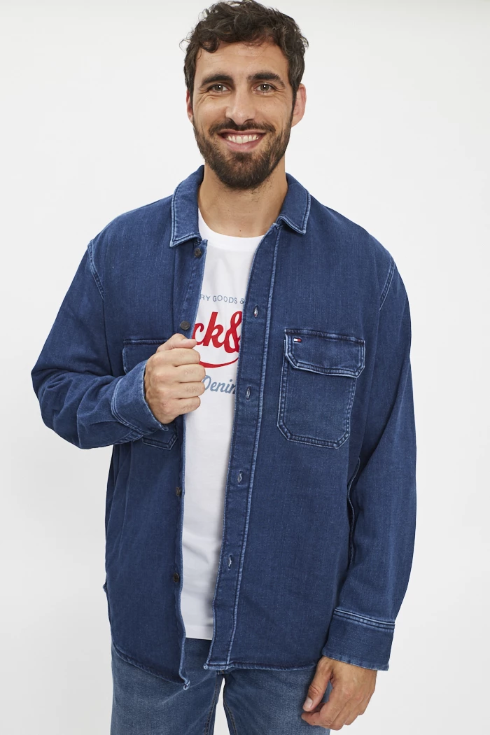 Chemise coupe décontractée indigo