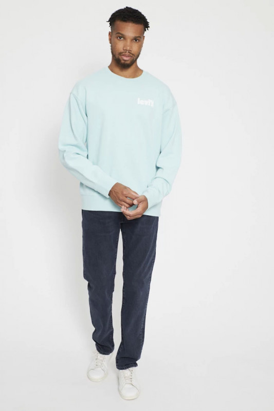 Jeans 502 taper sugar high dark indigo levi's coton mélangé