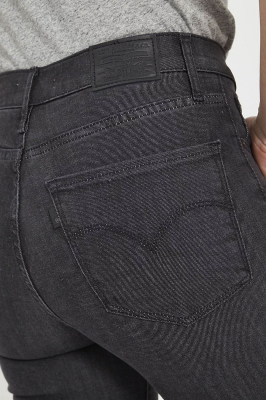 Jeans 724 droit noir femme levi's