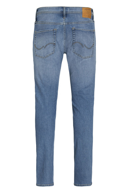 Jeans bleu denim slim coton mélangé jack & jones