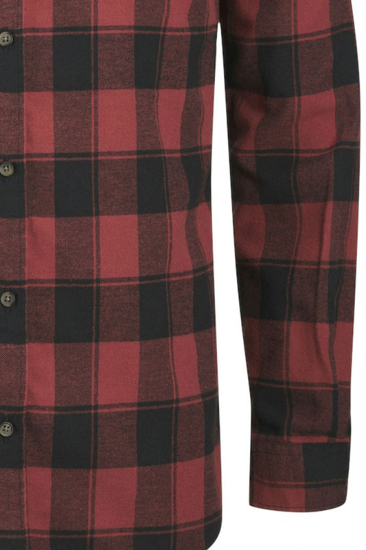 Chemise Buffalo à carreaux rouge et noir homme