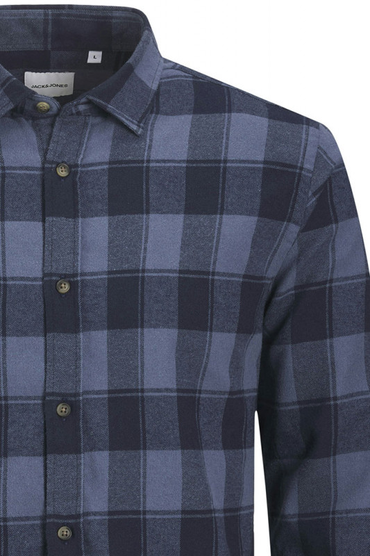 Chemise buffalo à carreaux vintage indigo homme jack & jones