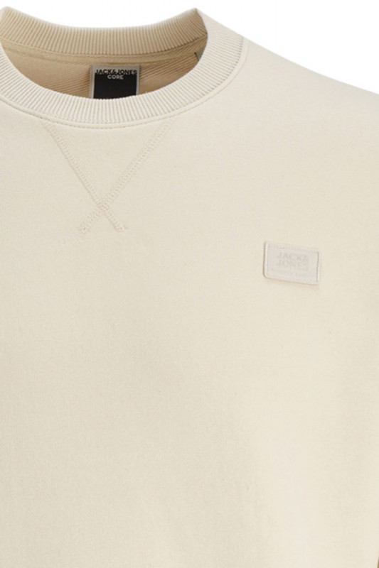 sweat crème ras du cou relaxed fit homme