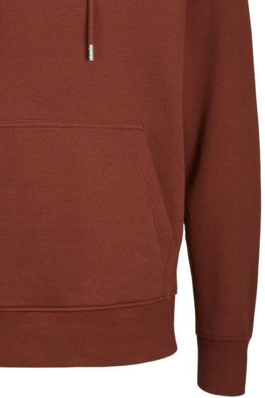 Sweat à capuche bordeaux coton mélangé