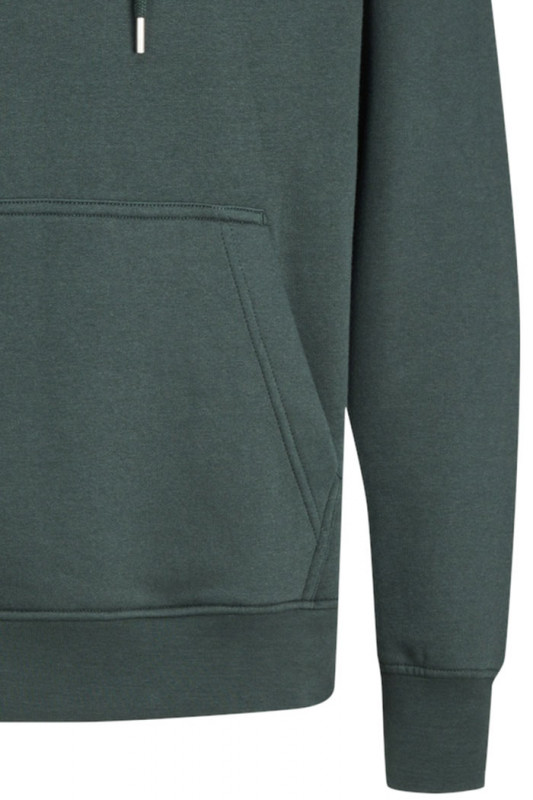 Sweat à capuche vert forêt coton mélangé