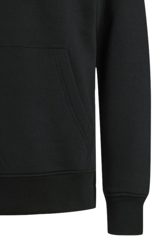 Sweat à capuche noir coton mélangé jack & jones