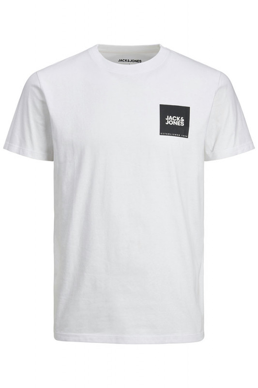 T-shirt imprimé blanc en jersey de coton doux