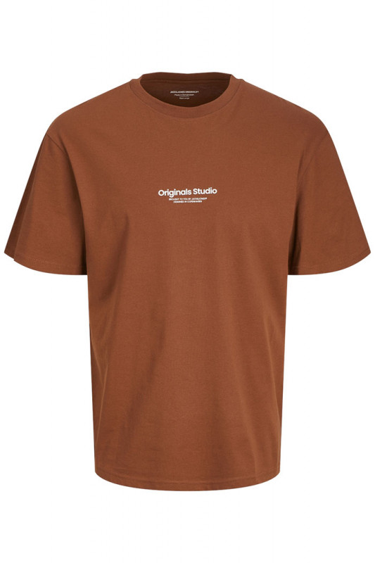 T-shirt bordeaux en jersey de coton