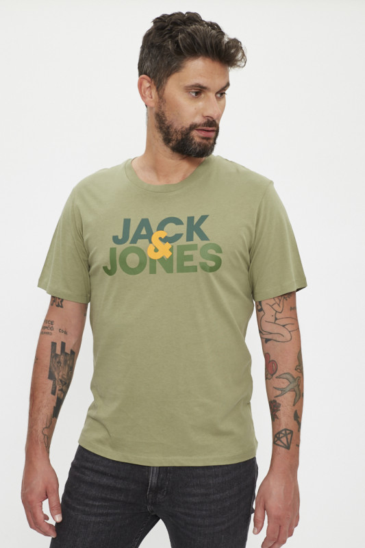 T-shirt vert coupe standard homme