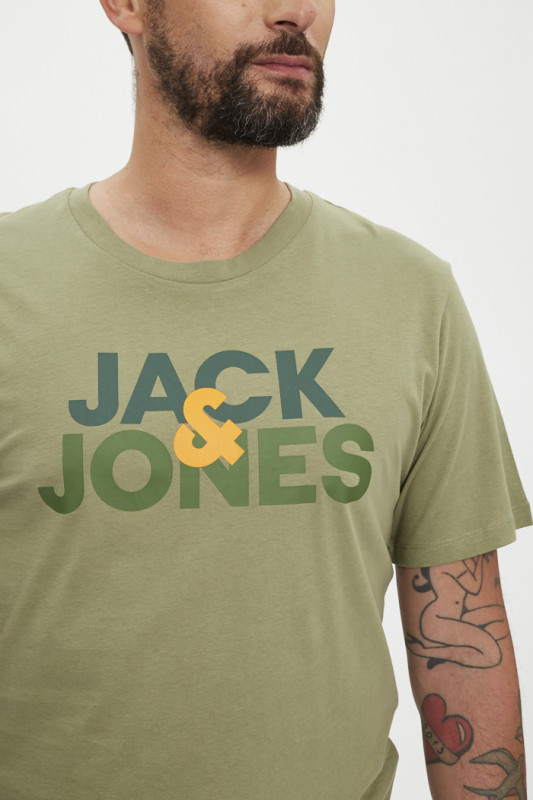 T-shirt vert coupe standard homme jack & jones