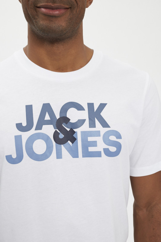 T-shirt blanc coupe standard 100% coton