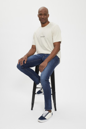 Jeans original super stretch blue denim homme