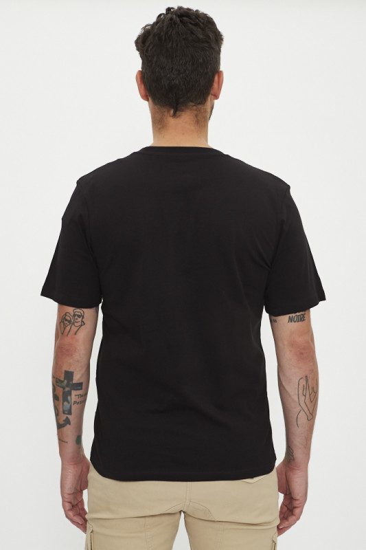T-shirt imprimé noir en coton jack & jones