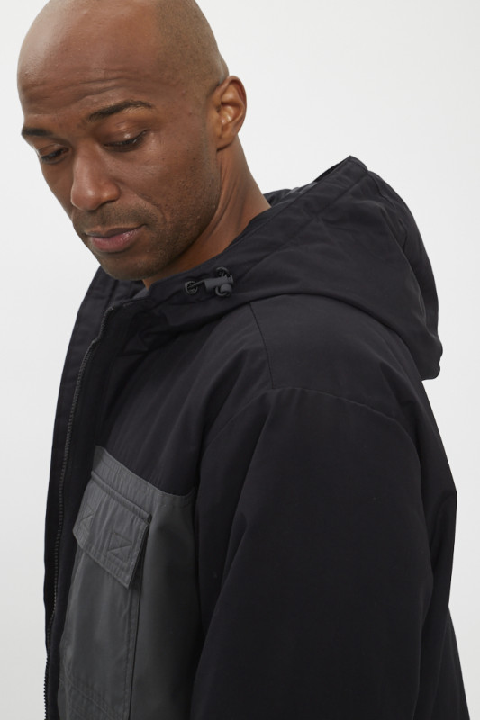 Veste Tamalpais à capuche noire confortable