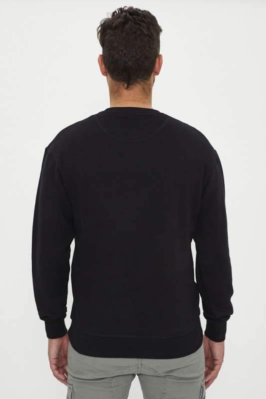 sweat noir ras du cou relaxed fit jack & jones