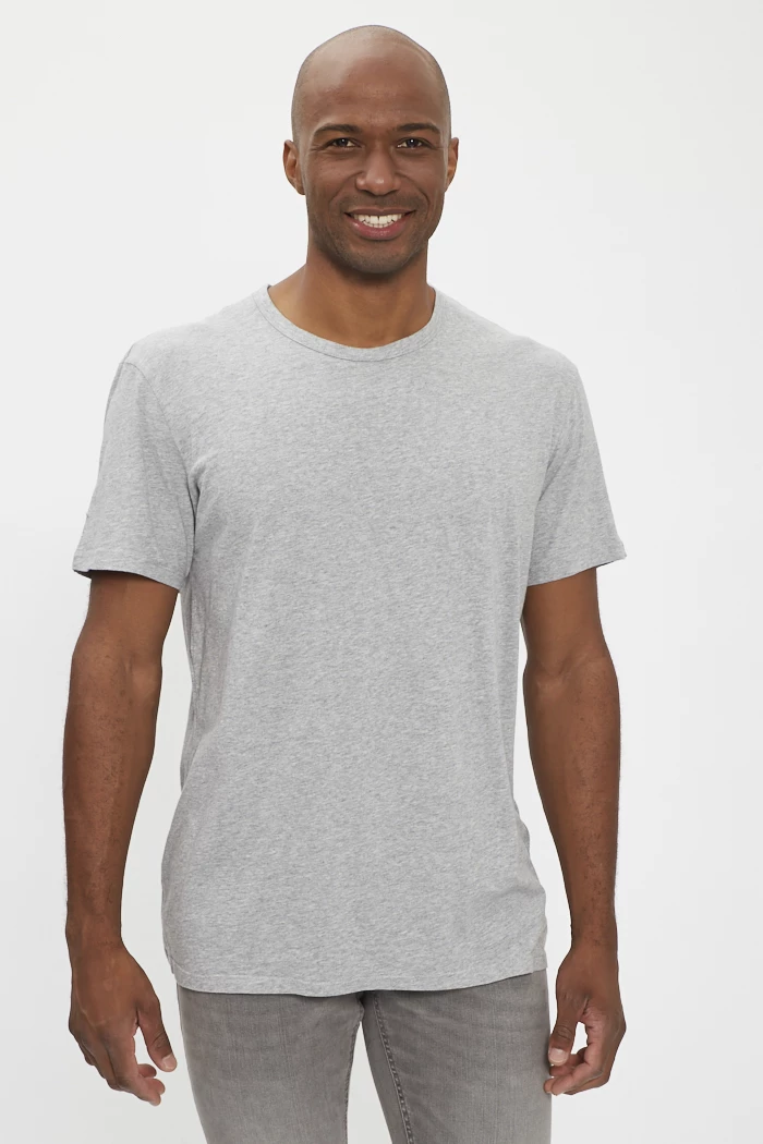 T-shirt Homme Delta Pro Weight - Gris Chiné Taille L - Coton - Occasion Très Bon état