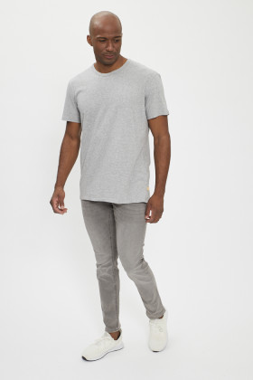 T-shirt premium slim gris chiné