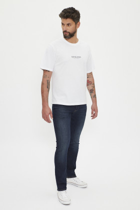 T-shirt blanc en jersey de coton