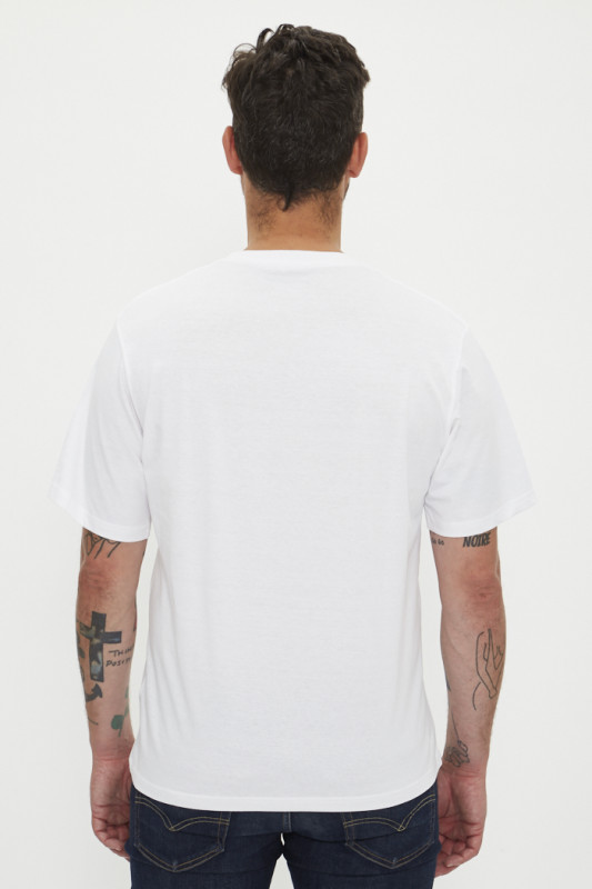 T-shirt blanc en jersey de coton homme Jack & Jones
